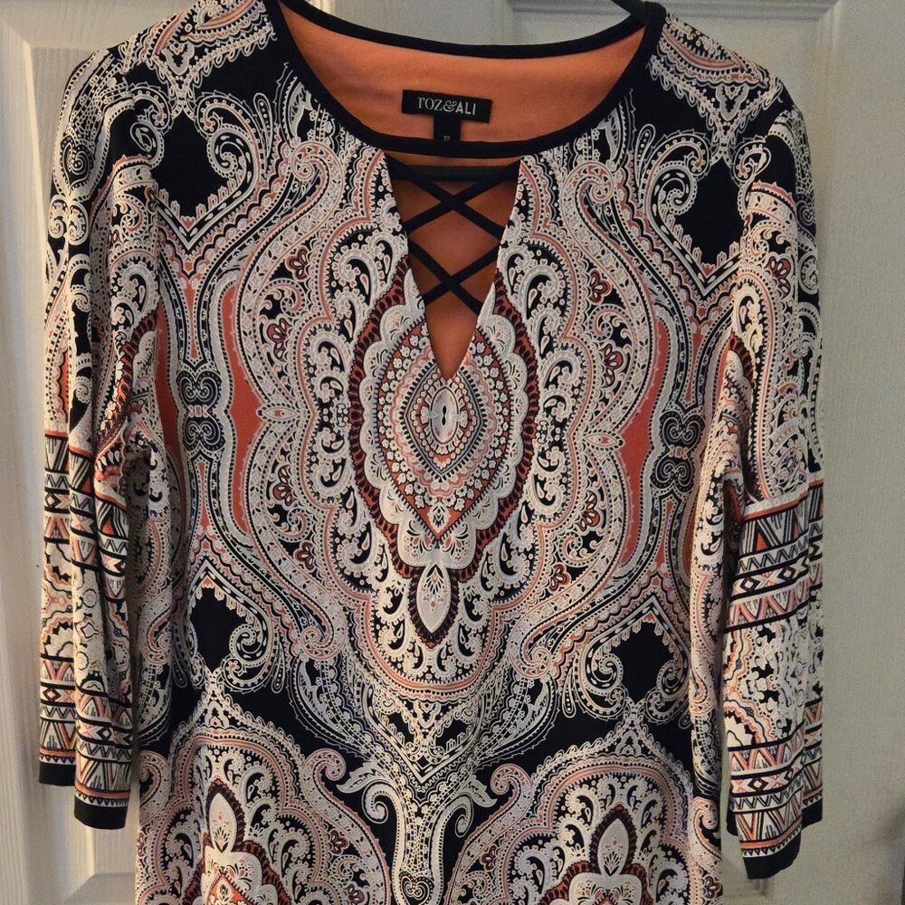 Roz and Ali size 12 dress Navy and coral